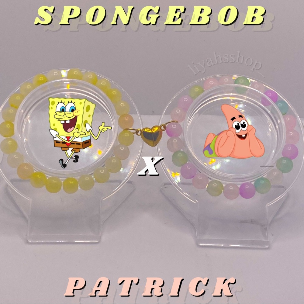 SpongeBob bracelet set with heart connector